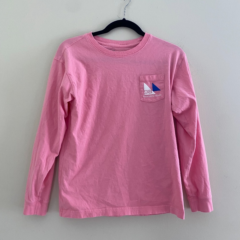 Women's Vineyard Vines Pink Long Sleeve Tee